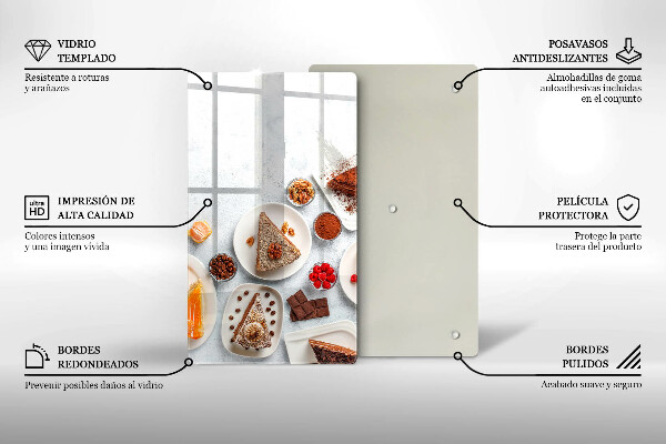 Skleněná krájecí deska Sladkost dortu