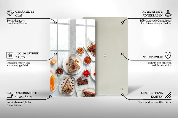 Skleněná krájecí deska Sladkost dortu