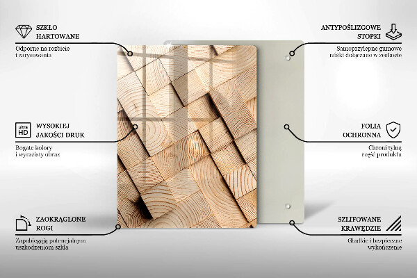 Skleněná krájecí deska Abstraktní vlny