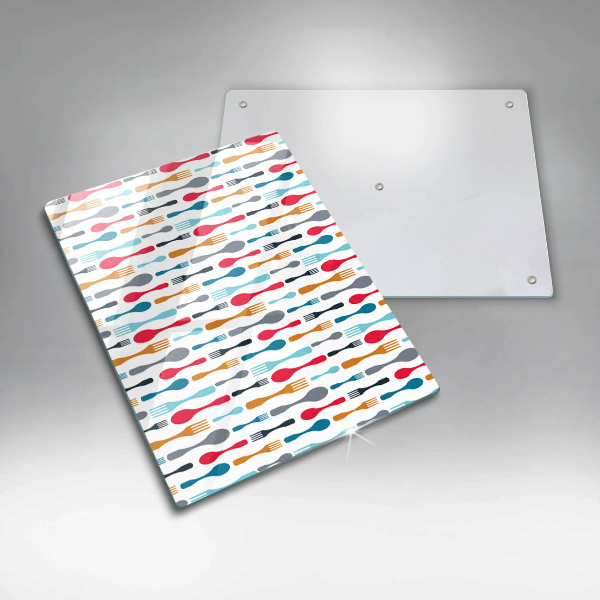 Skleněná krájecí deska Ilustrace lžíce