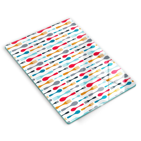 Skleněná krájecí deska Ilustrace lžíce