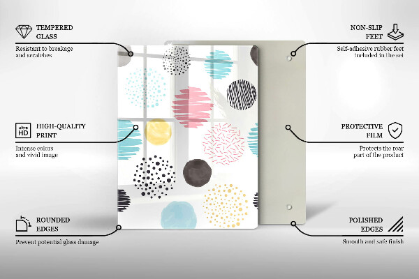 Skleněná krájecí deska Ilustrace lžíce