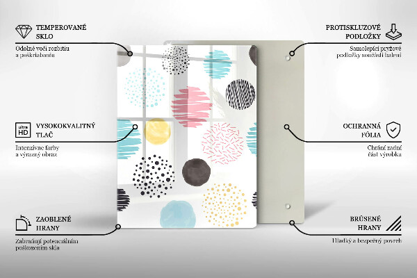 Skleněná krájecí deska Ilustrace lžíce