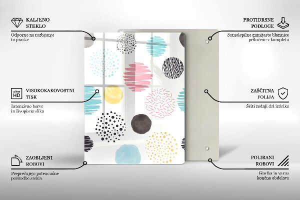 Skleněná krájecí deska Ilustrace lžíce