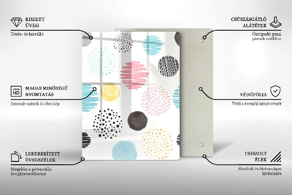 Skleněná krájecí deska Ilustrace lžíce