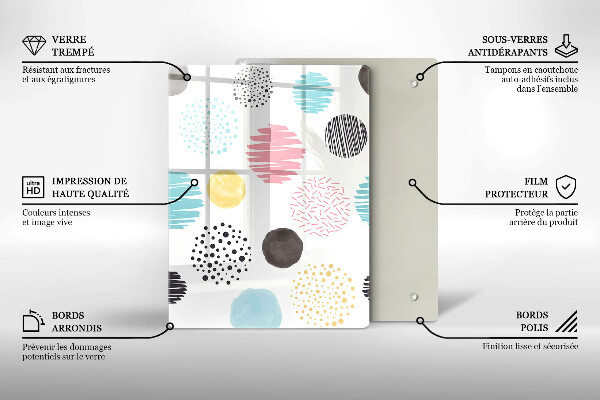 Skleněná krájecí deska Ilustrace lžíce