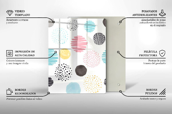 Skleněná krájecí deska Ilustrace lžíce