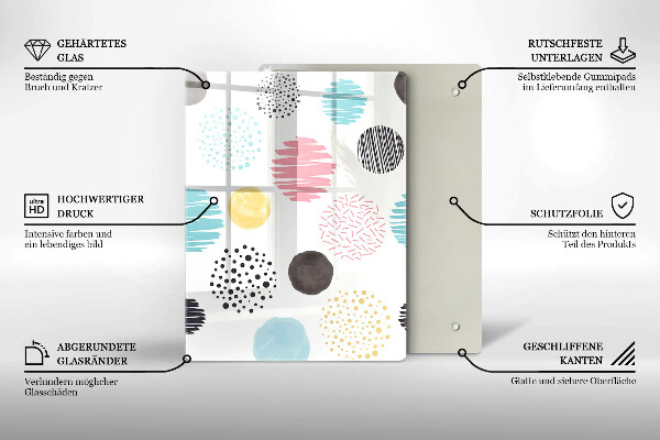 Skleněná krájecí deska Ilustrace lžíce