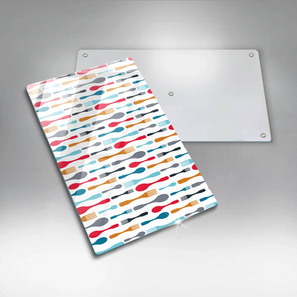 Skleněná krájecí deska Ilustrace lžíce