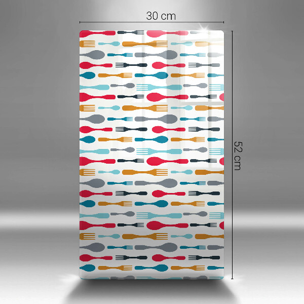 Skleněná krájecí deska Ilustrace lžíce