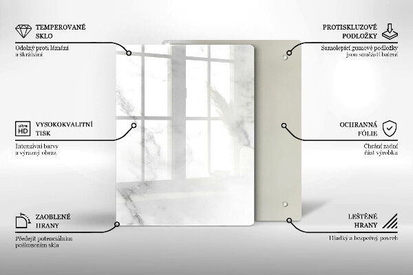 Skleněná krájecí deska Kávová zrna