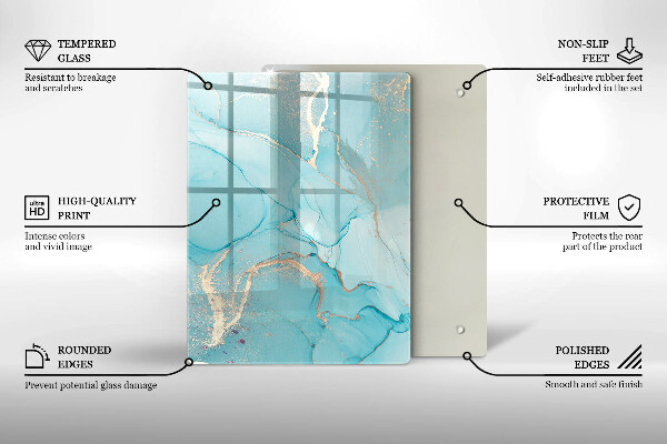 Skleněná krájecí deska Velikonoční dekorace