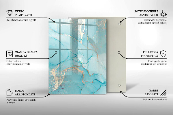 Skleněná krájecí deska Velikonoční dekorace