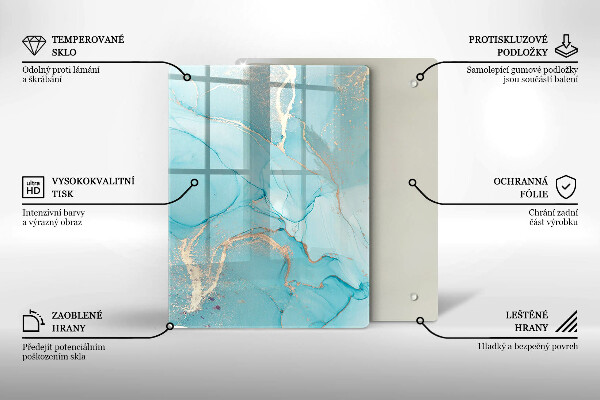 Skleněná krájecí deska Velikonoční dekorace