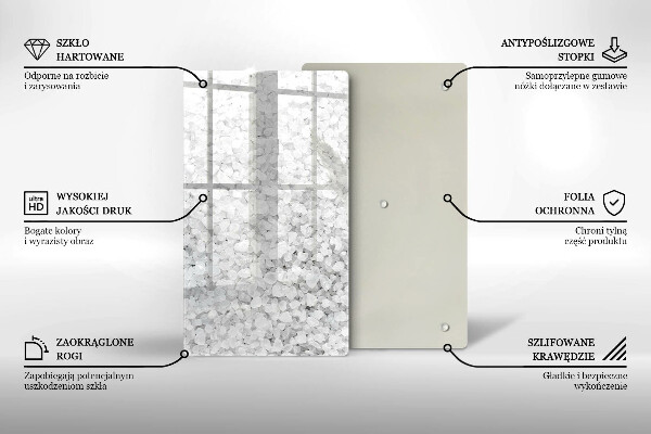 Skleněná krájecí deska Krystaly soli