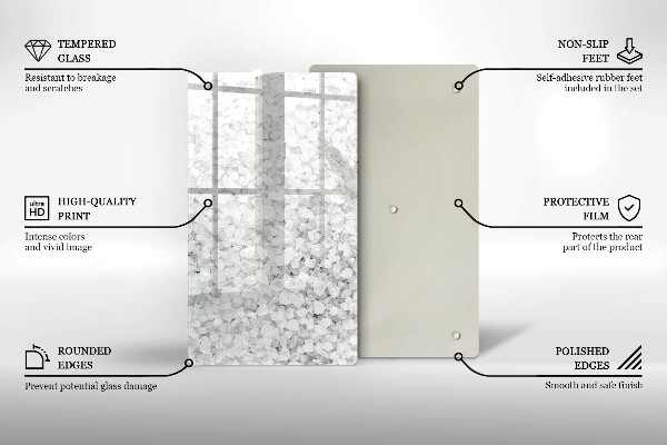 Skleněná krájecí deska Krystaly soli