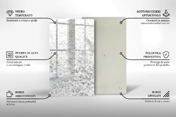 Skleněná krájecí deska Krystaly soli