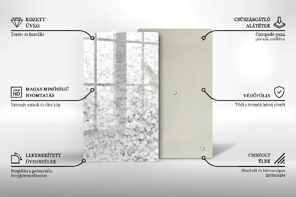 Skleněná krájecí deska Krystaly soli