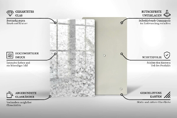 Skleněná krájecí deska Krystaly soli