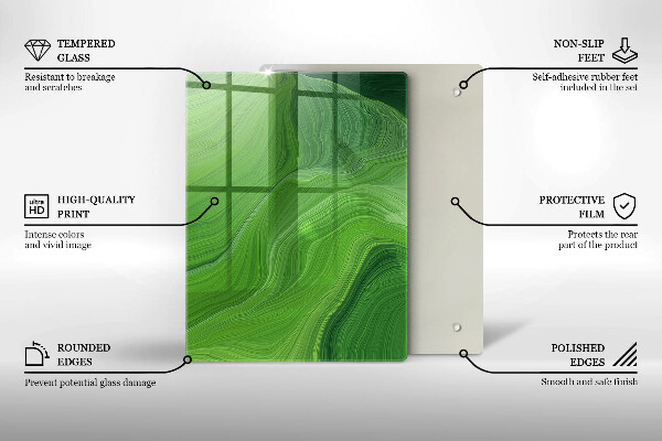 Skleněná krájecí deska Krystaly soli