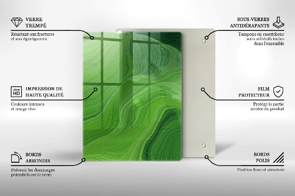 Skleněná krájecí deska Krystaly soli