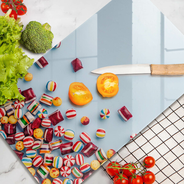 Skleněná krájecí deska Barevné bonbóny