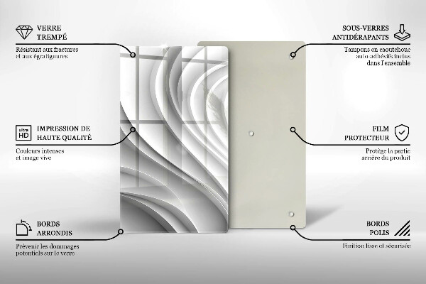 Skleněná deska do kuchyně Geometrické čáry