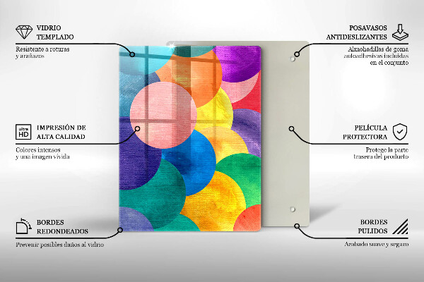 Skleněná deska do kuchyně Geometrické čáry