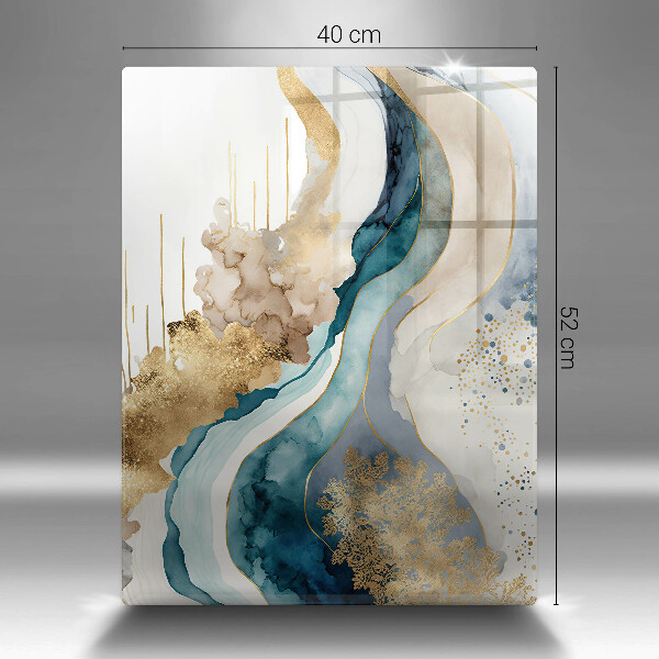 Skleněná deska do kuchyně Barevný mramor