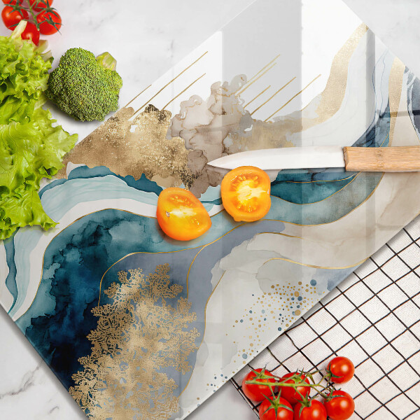 Skleněná deska do kuchyně Barevný mramor