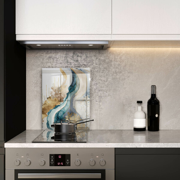 Skleněná deska do kuchyně Barevný mramor