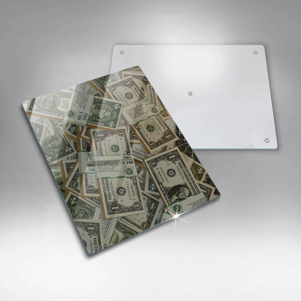 Skleněná deska do kuchyně Peníze dolary