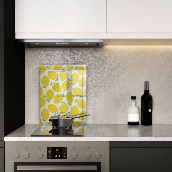 Skleněná deska do kuchyně Kreslené citrony