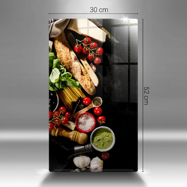 Skleněná deska do kuchyně Italské přísady a koření