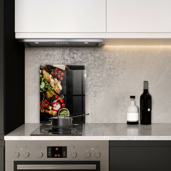 Skleněná deska do kuchyně Italské přísady a koření