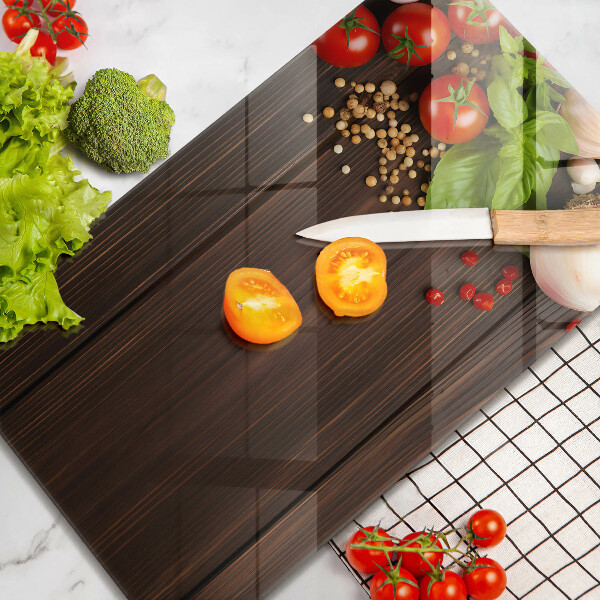 Skleněná deska do kuchyně Zelenina na stole