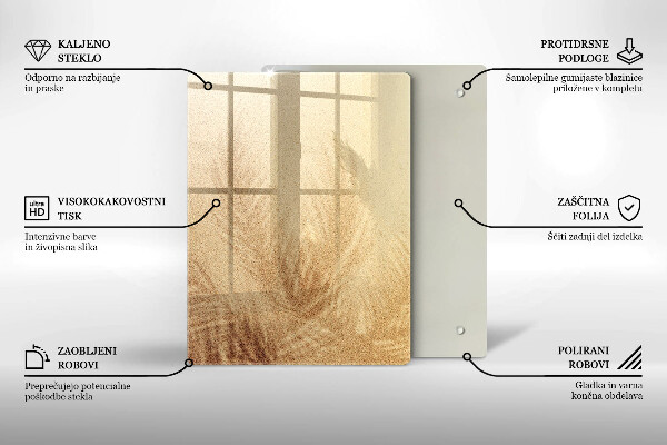 Skleněná deska do kuchyně Ořechy na bílém pozadí