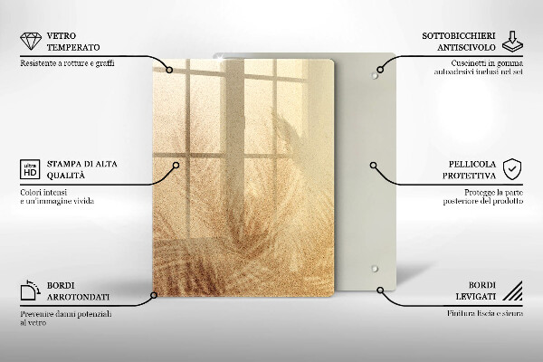 Skleněná deska do kuchyně Ořechy na bílém pozadí