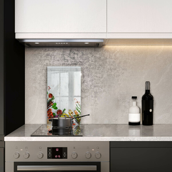 Skleněná deska do kuchyně Zelenina a koření