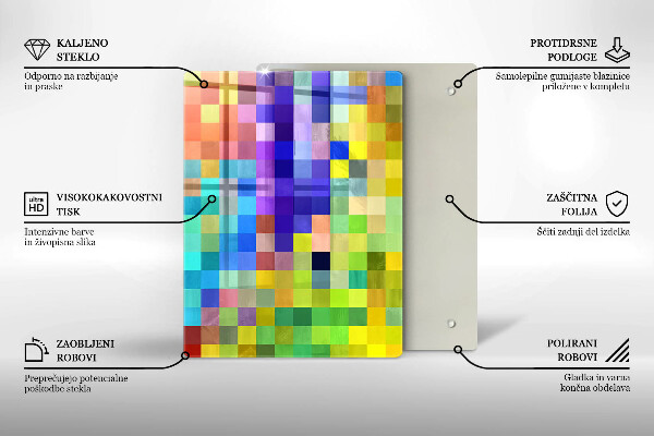 Skleněná deska do kuchyně Ilustrace monstera listy