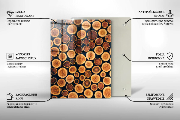 Skleněná deska do kuchyně Boho listy vzor
