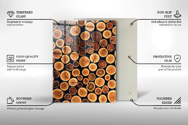 Skleněná deska do kuchyně Boho listy vzor