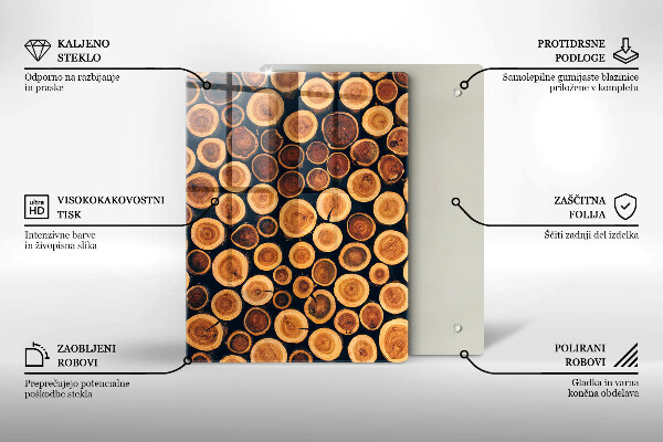 Skleněná deska do kuchyně Boho listy vzor
