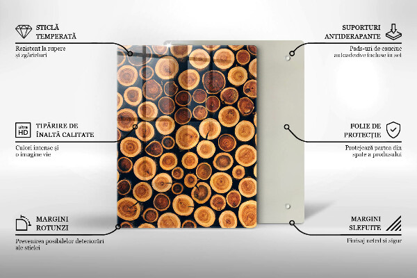 Skleněná deska do kuchyně Boho listy vzor