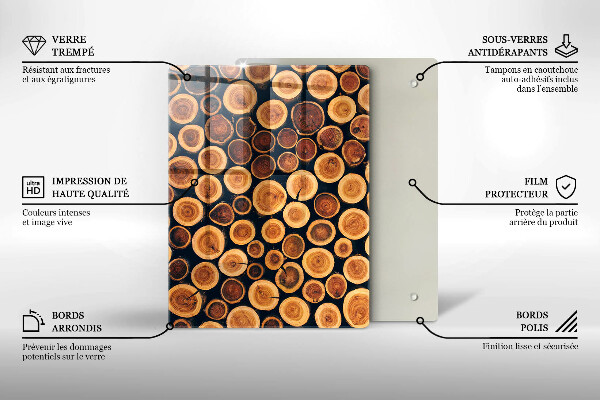 Skleněná deska do kuchyně Boho listy vzor