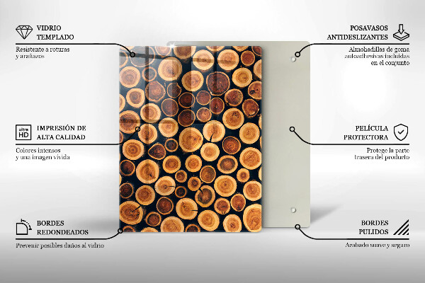 Skleněná deska do kuchyně Boho listy vzor