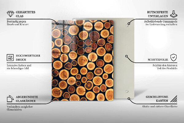 Skleněná deska do kuchyně Boho listy vzor