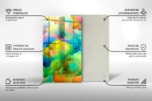 Skleněná deska do kuchyně Barevná abstrakce