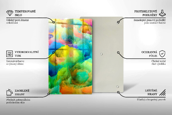 Skleněná deska do kuchyně Barevná abstrakce