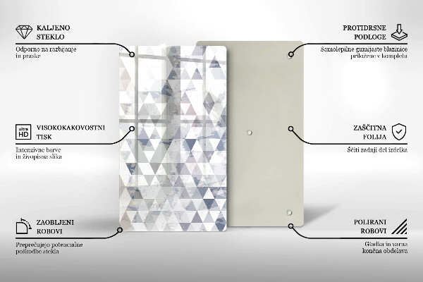 Skleněná deska do kuchyně Vzor trojúhelníků